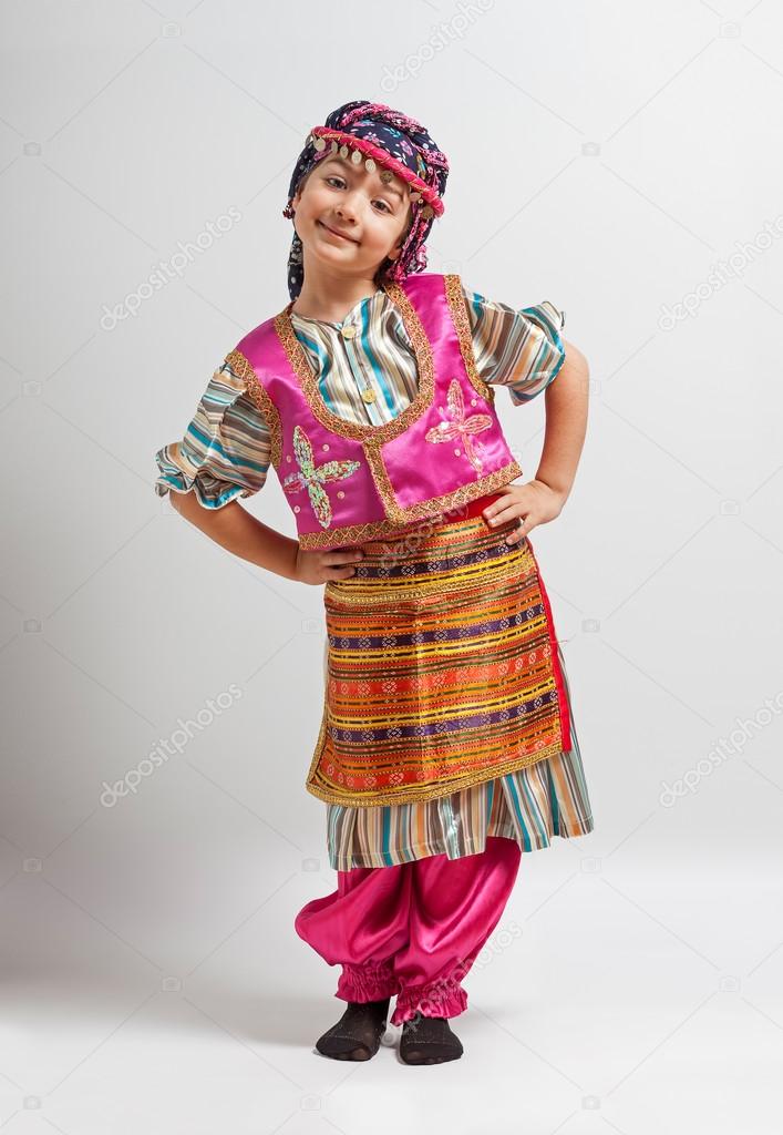 Little girl in traditional costume
