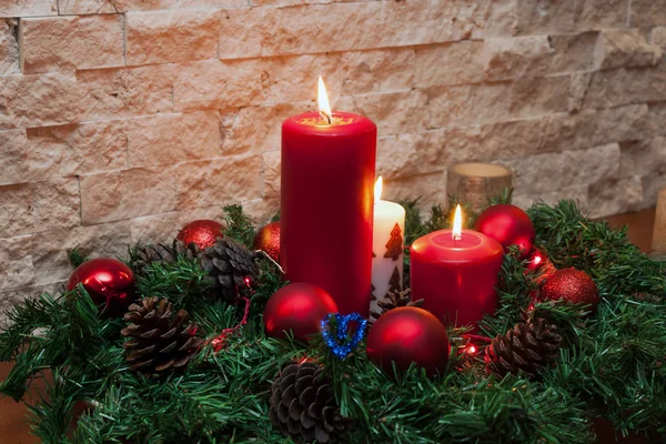 Variety christmas candles — Stock Photo, Image