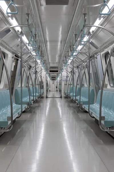 Metro train wagon interior — Stock Photo, Image