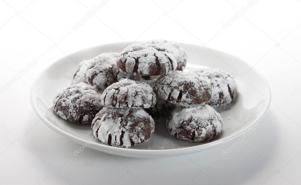 Cracked chocolate cookies
