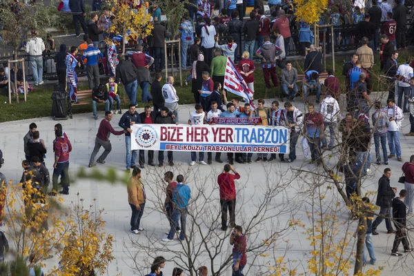 Manifestantes de Trabzonspor protestan — Foto de Stock