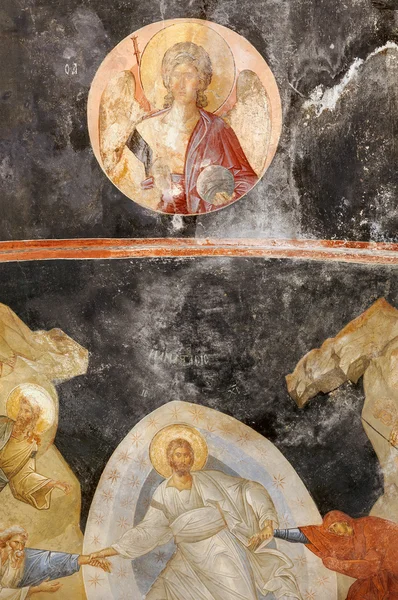 Antike byzantinische Fresken — Stockfoto