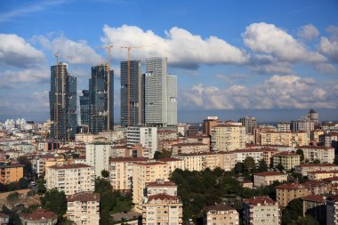 Apartments and skyscrapers at Sisli clipart
