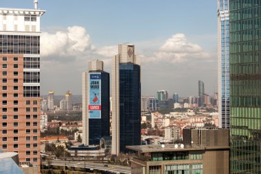 Sabancı towers adlı 4. Levent ve Istanbul sityscape