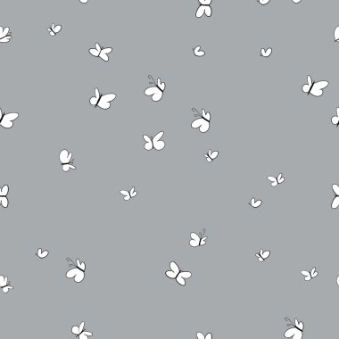 Beyaz sevimli kelebekler