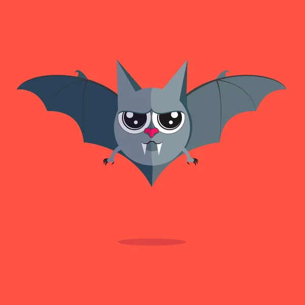 Gray big bat — Stock Vector