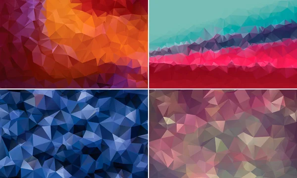 Dört köşeli Mozaik. Farklı renkteki çokgen arka planlar