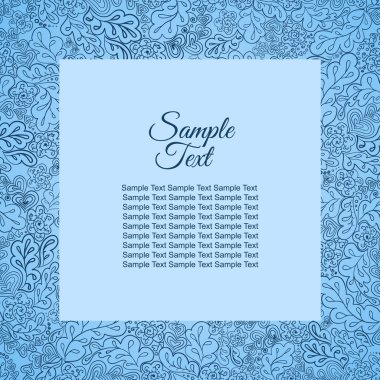  çiçek doodle tasarlamak çerçeve