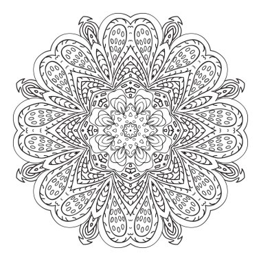 Mandala çizimi doodle. Etnik motifleri