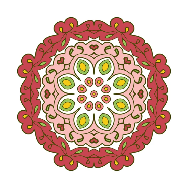 Motifs en dentelle florale. Mandala. Détente du Zentangl — Image vectorielle
