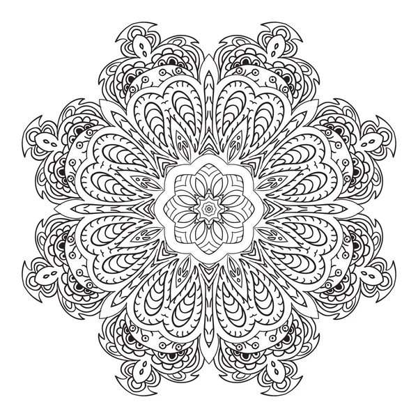 Mandala doodle tekening. Etnische motieven — Stockvector