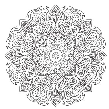 Mandala çizimi doodle. Etnik motifleri