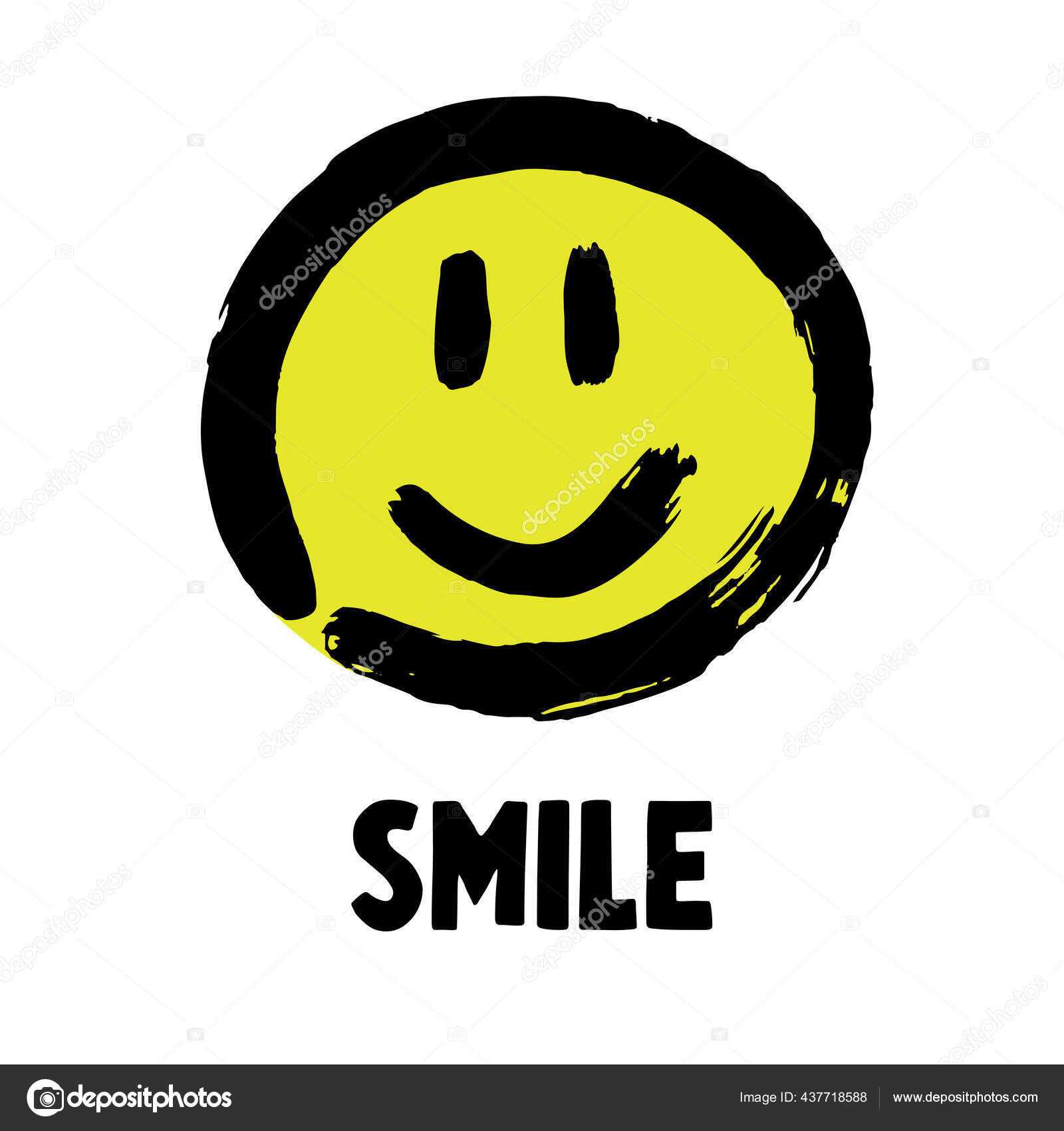 Scared smile linear icon stock vector. Illustration of outline