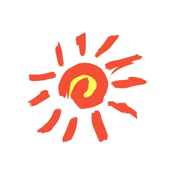 Ikona Stylu Doodle Grunge Ręcznie Malowane Pędzelkowe Odizolowany Białym Tle — Wektor stockowy
