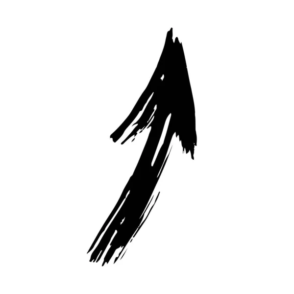 Ζωγραφική Χεριών Σχέδιο Πινέλου Εικόνα Στυλ Doodle Grunge Εικονίδια Βελών — Διανυσματικό Αρχείο