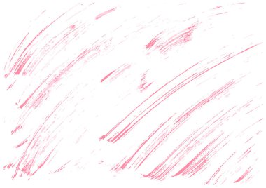 Pembe arkaplan grunge dokusu. Derinden örtülmüş doku. İnce grunge doku vektörü. Eski çizikler, boya lekeleri.