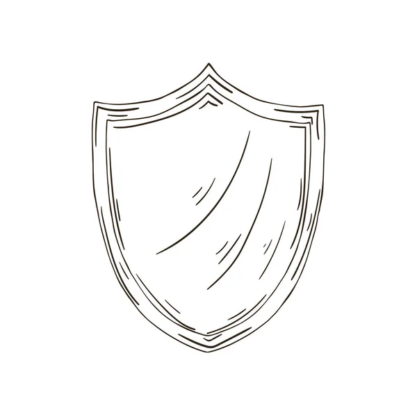 Contour Vector Icon Hand Draw Style Image Isolated White Background — 图库矢量图片