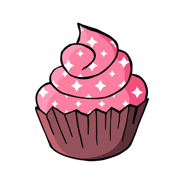 Εικονογράφηση Διάνυσμα Για Σχέδιό Σας Φωτεινό Εικονίδιο Του Cupcake Μάφιν — Διανυσματικό Αρχείο