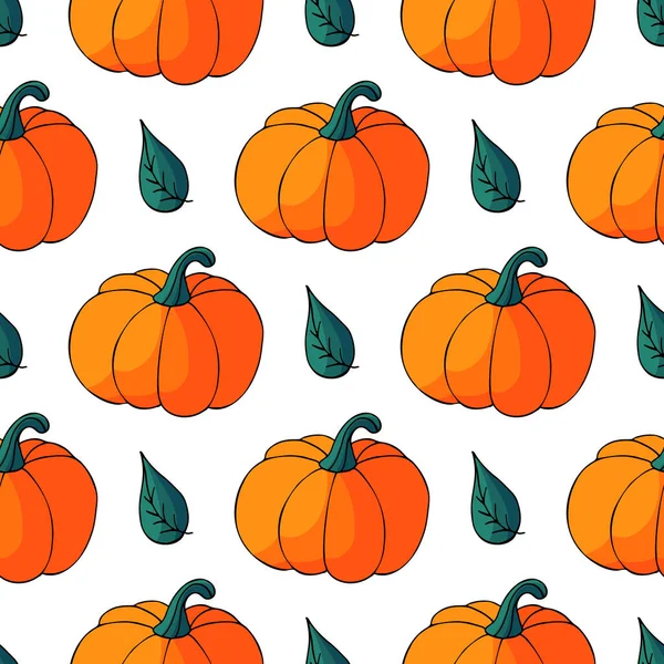 Patrón Sin Costuras Para Diseño Halloween Ilustración Vectorial Estilo Dibujo — Vector de stock