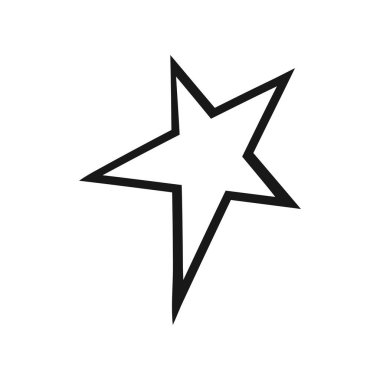 Noel, kış ikonu. Yıldız. El çizimi monokrom çizimleri. Siyah özet. Boyama sayfaları, kartpostallar için tasarım. Simge, rozet, imza, etiket