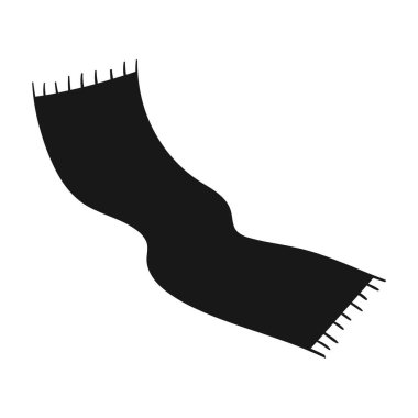 Noel, kış ikonu. Siluetler. Eşarp. Bilmeceler ve çocuklar için eğitici aktiviteler tasarlıyor. Simge, rozet, işaret, etiket, iğne, logo