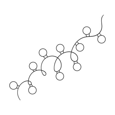 Noel, kış ikonu. Çelenk. El çizimi monokrom çizimleri. Siyah özet. Boyama sayfaları, kartpostallar için tasarım. Simge, rozet, işaret, etiket, iğne, logo
