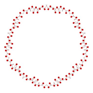 Noel ağacı süslemeleri, Noel süsleri. Çelenkten yapılmış yuvarlak çerçeve. Yaratıcılığın için bir şablon. Kartpostallar, el ilanları, afişler için tasarım