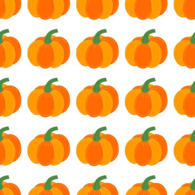 Kabak pürüzsüz vektör deseni. Balkabağı kumaş deseni. Doğal stil