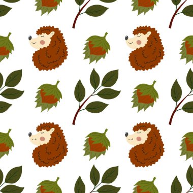 Sonbahar pürüzsüz desen. Şirin kirpiler.