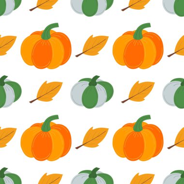 Sonbahar kusursuz desen, Şükran Günü. Balkabağı kumaş deseni. Doğal stil, çeşitli baskılar için uygun