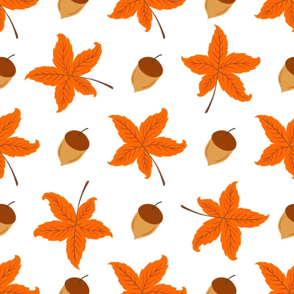 Sevimli sonbahar pürüzsüz deseni. Masal ağacı yaprakları. Çocuk odası tasarımı, duvar kağıdı deseni