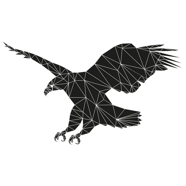 Üçgenler kartal uçan soyut silüeti
