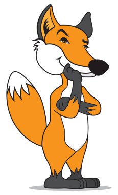 Sly Cartoon Fox clipart