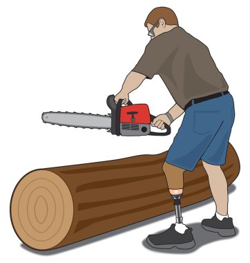 Amputee chainsaw ile