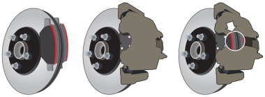 Brake Assembly stages clipart