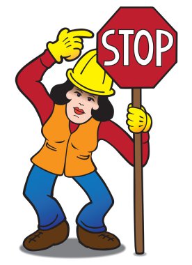 Kadın Flagger işaret