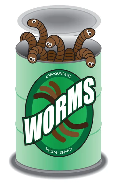 Can of Worms — Stock Vector