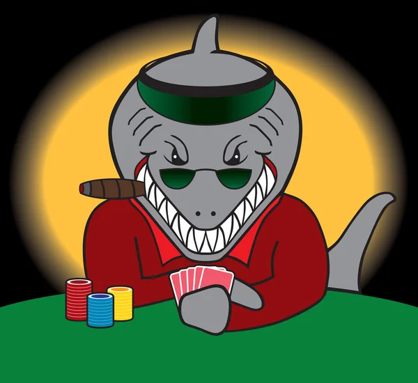Χαμογελαστά καρχαρία κάρτα — Διανυσματικό Αρχείο