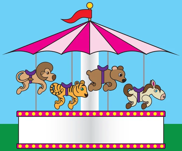 Cartoon carnival ride — Stock Vector