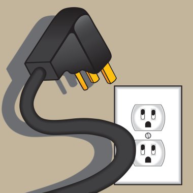 Scary Electrical Plug clipart