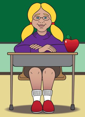 Female teacher's pet vector