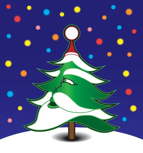 サンタのクリスマス ツリー — ストックベクタ