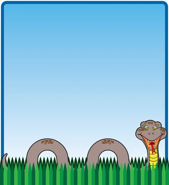 Snake in the grass — Stock Vector