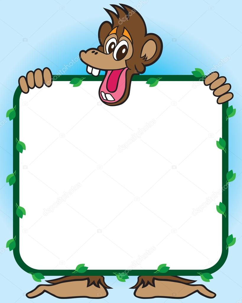 Monkey with sign