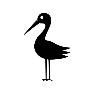 Leylek Dağ Tepelerinde Uçuyor Minimum Kara Siluet