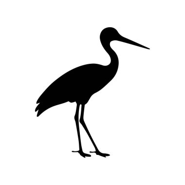 Modern Doğrusal Ufuk Biçimli Zarif Minimalist Leylek Sembolü