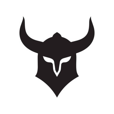 Rafine edilmiş Tek Renkli Modern Düz Viking Miğfer Sembolü