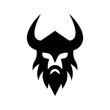 Cesur Viking Savaşçısı Kaskı Güçlü Simetrik Kalkan Şekliyle Amblem