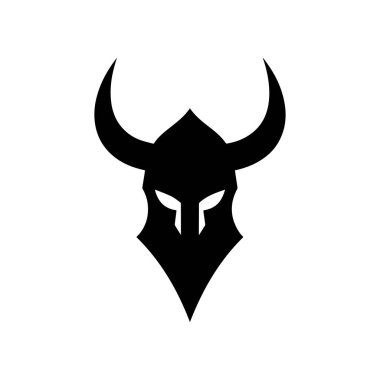 Zarif İskandinav desenli Süslü Viking Miğferi Logosu