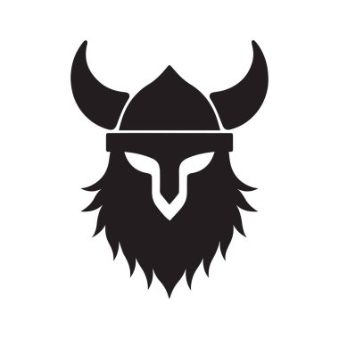 Soyut Çift Viking Savaşçısı Sembol Birleştiren Adam ve Efsane Tasarımı